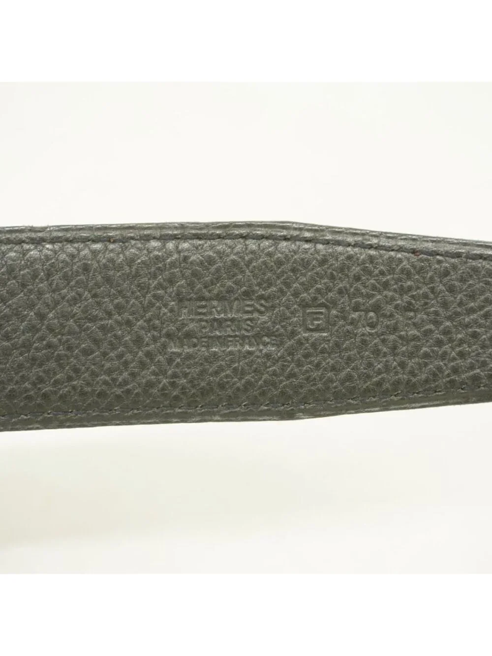 Hermes Belt Constance Togo Box Calf Black Brulee Silver